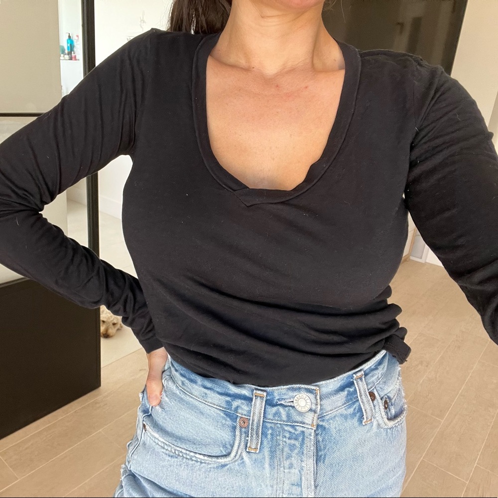 Splendid Black Long Sleeve Shirt